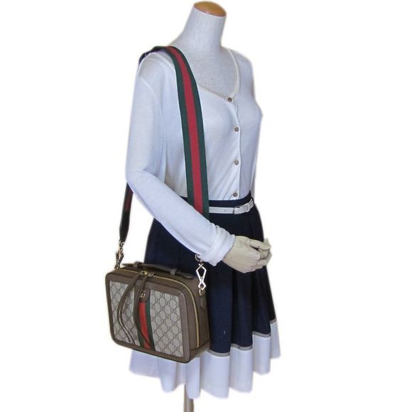 Gucci Supreme Web Canvas Shoulder Bag GG Offdia - Picture 5 of 5